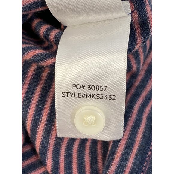 Faherty Movement Polo Shirt Men’s M Short Sleeve Soft Button Down Storm Stripe - Picture 10 of 16